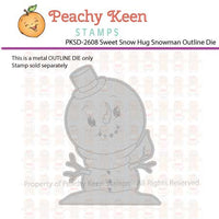 PKSD-2608 Sweet Snow Hug Snowman Outline Die