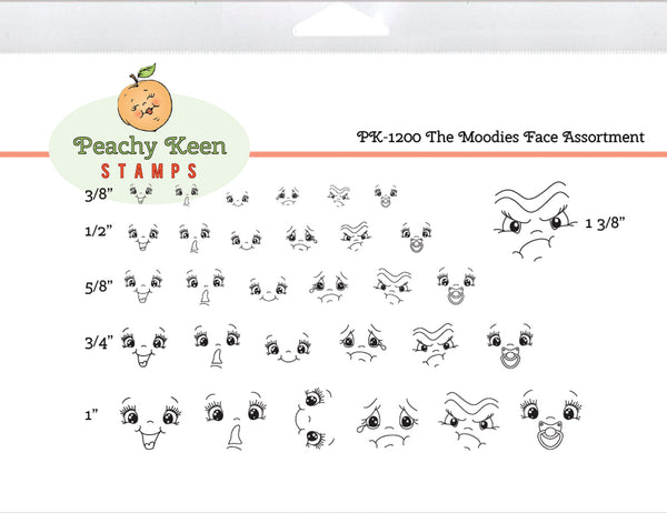 PK-1200 The Moodies Face Stamp Assortment - CLEARANCE