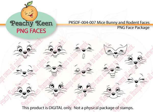PKDF-004-007 Mice, Bunny and Rodent Faces