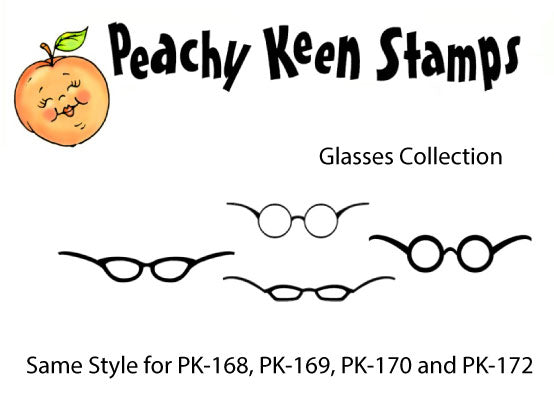 PK-168 GLASSES fit 1-1/8" Face Stamps