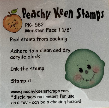 PK-582 Monster Face Stamp 1 1/8’