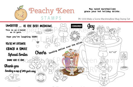 PK-1250 Make a Scene Marshmallow Mug Stamp Set