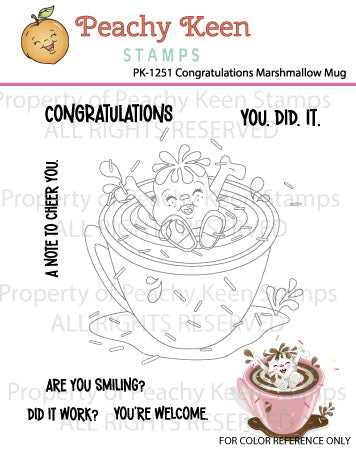 PK-1251 Congratulations Marshmallow Mug Stamp Set