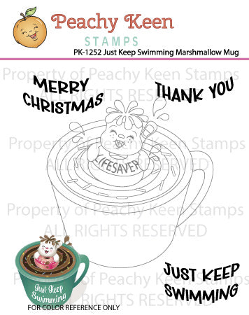 PK-1252 Just Keep Swimming Marshmallow Mug Stamp Set
