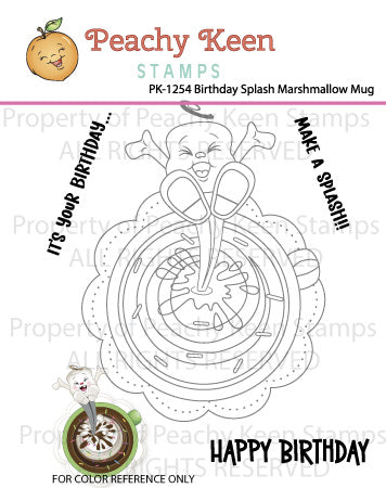PK-1254 Birthday Splash Marshmallow Mug Stamp Set