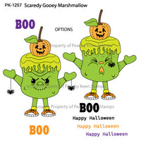 PK-1257 Scaredy Gooey Marshmallow Stamp Set