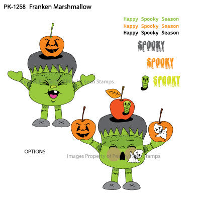 PK-1258 Franken Marshmallow Stamp Set