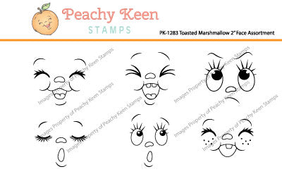 PK-1283 Toasted Marshmallow 2" Face Stamp Set