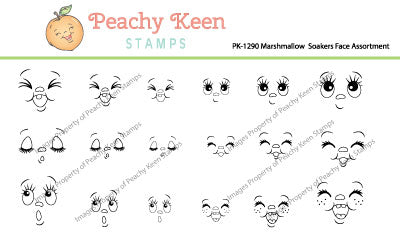 PK-1290 Marshmallow Soakers Face Stamp Assortment