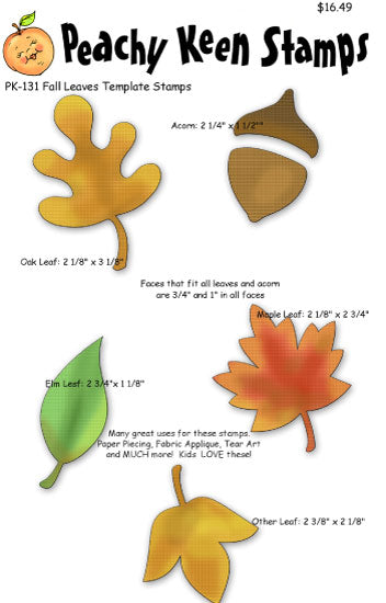 PK-131 Fall Leaves Template Stamps