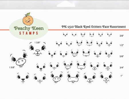 PK-1510 Black Eyed CRITTERS Face Stamp Assortment