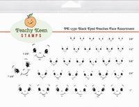 PK-1530 Black Eyed Peaches Face Stamp Assortment