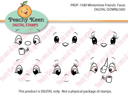 PKDF-1580 Wintertime Friends DIGITAL FACES
