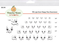 PK-1590 Snow Cute Face Stamp Assortment