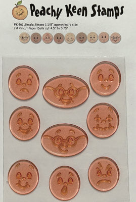 PK-161 Simple Simon Face Stamp Set 1-1/8"