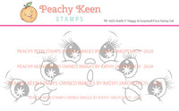 PK-1623 Starlit Happy-Surprised 3" Face Stamp Set