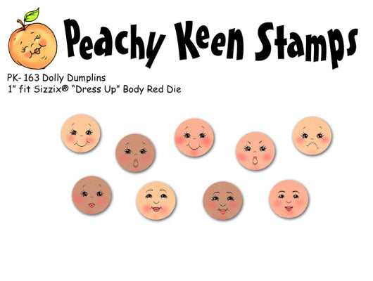 PK-163 Dolly Dumplins Face Stamp Set 1"