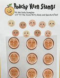 PK-166 Dolly Dumplins Face Stamp Set 1/2"