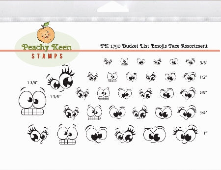 PK-1790 Bucket List Emojis Face Stamp Assortment