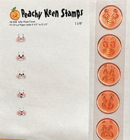 PK-518 Silly Clown Faces 1-1/8" Face Stamp Set