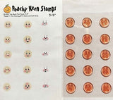 PK-526 Too Much Fun Face Stamp Set 5/8"