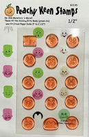 PK-554 Monsters ‘n More 1/2" Face Stamp Set