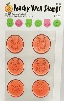 PK-557 Monsters ‘n More 1-1/8" Face Stamp Set