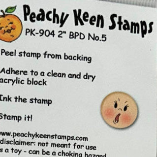 PK-904 Basic Paper Doll Face Stamp 2" No.5