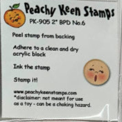 PK-905 Basic Paper Doll Face Stamp 2" No.6