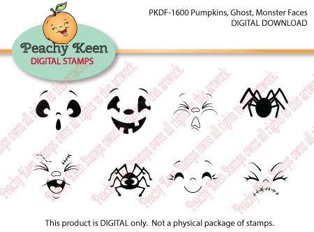 PKDF-1600 Pumpkins, Ghosts, Monster Faces and Spiders