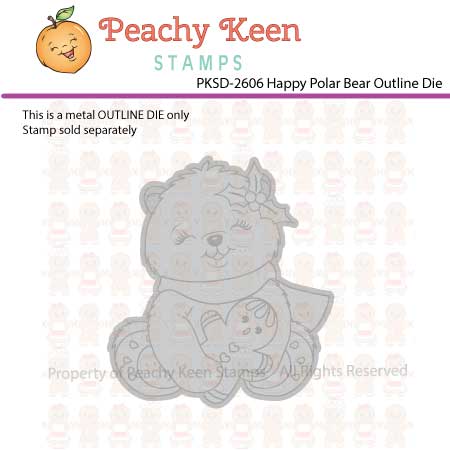 PKSD-2606 Happy Polar Bear Outline Die