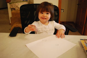 Lucy when she was not quite two years old was already stamping!!