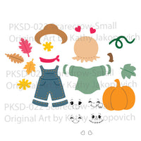 PKSD-022 Small Scarecrow Accessory Die and Face Stamp Set
