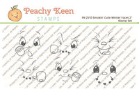 PK-2510 Smokin Cute Winter 2" Face Stamp Set