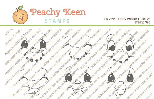 PK-2511 Happy Winter 2" Face Stamp Set