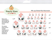 PK-1373 Chickie Face Stamp Assortment
