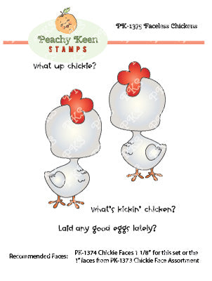 PK-1375 Faceless Chickens Stamp Set