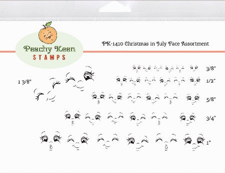PK-1410 Christmas in July Face Stamp Assortment