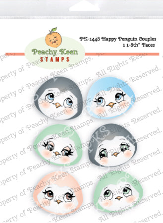 PK-1448 Happy Penguin Couples 1 1/8" Face Set