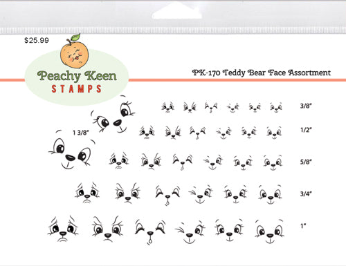PK-170 Teddy Bear Face Stamp Assortment