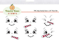 PK-1893 Candy Cane Faces 1 7/8" Stamp Set