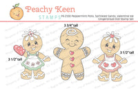 PK-2530 Peppmint Polly, Sprinkled Sandy and Valentine Val Gingerbread Doll Stamp Set