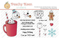 PK-2534 Smokin' Hot Pipe Smoker, Hot Cocoa & Marshmallow Pop Stamp Set