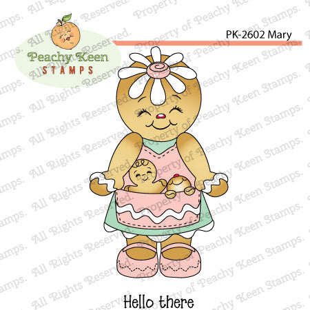 PK-2602 Mary Gingerbread Doll Stamp Set
