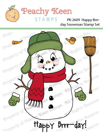 PK-2609 Happy Brrr-day Snowman Stamp Set
