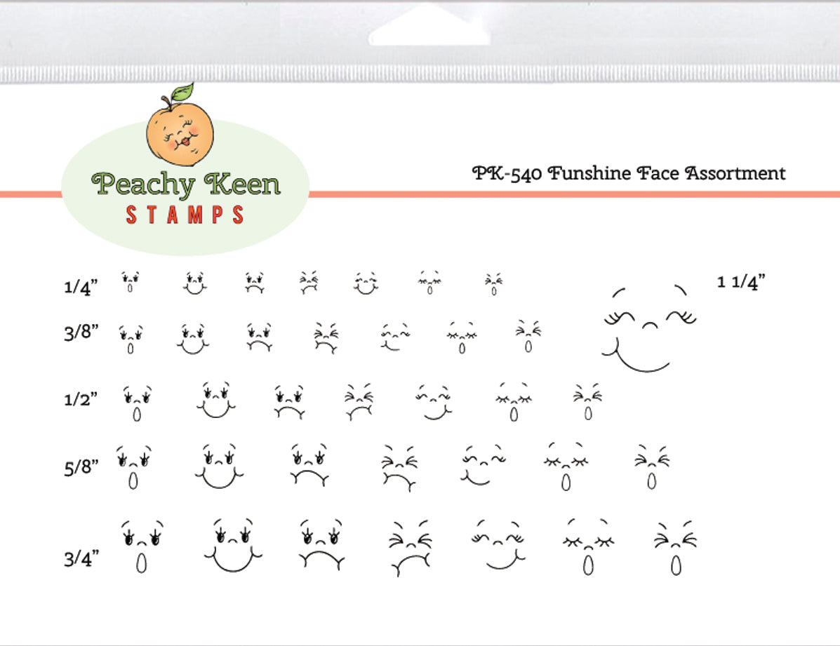 PK-540 Funshine Face Stamp Assortment – Peachy Keen Stamps