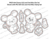 PKSD-004 Faceless Gigi and Fred Stamp and Die Set