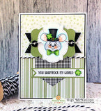 PKSD-005 Gigi and Fred Mice Cheesy Valentine's and St. Paddy's Day Stamp and Die Set