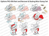 PKSD-006 Rest and Recover & Skating Mice Stamp and Die Set