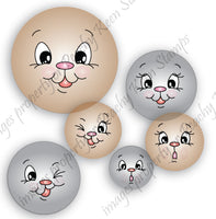 PK-440 Cute and Cuddly Face Stamp Assortment